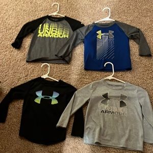 (4) 3T Under Armour long sleeve shirts